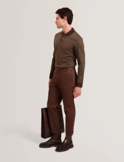 Long Sleeve Geo Jacquard Polo
