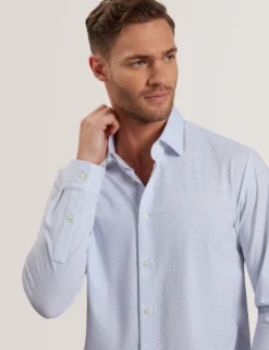 Long Sleeve Geo Print Shirt