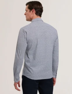 Long Sleeve Geo Print Shirt