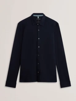 Long Sleeve Pique Cotton Jersey Shirt