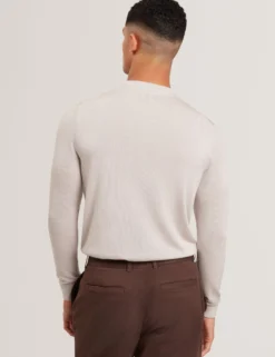 Long Sleeve Silk Blend Crew Neck Jumper