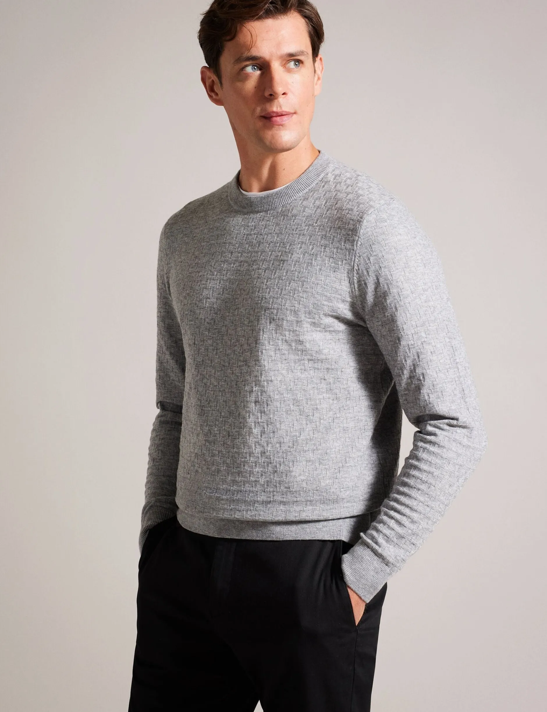 Long Sleeve T Stitch Crew Neck Sweater