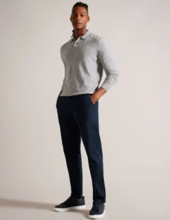 Long Sleeve T Stitch Knitted Polo