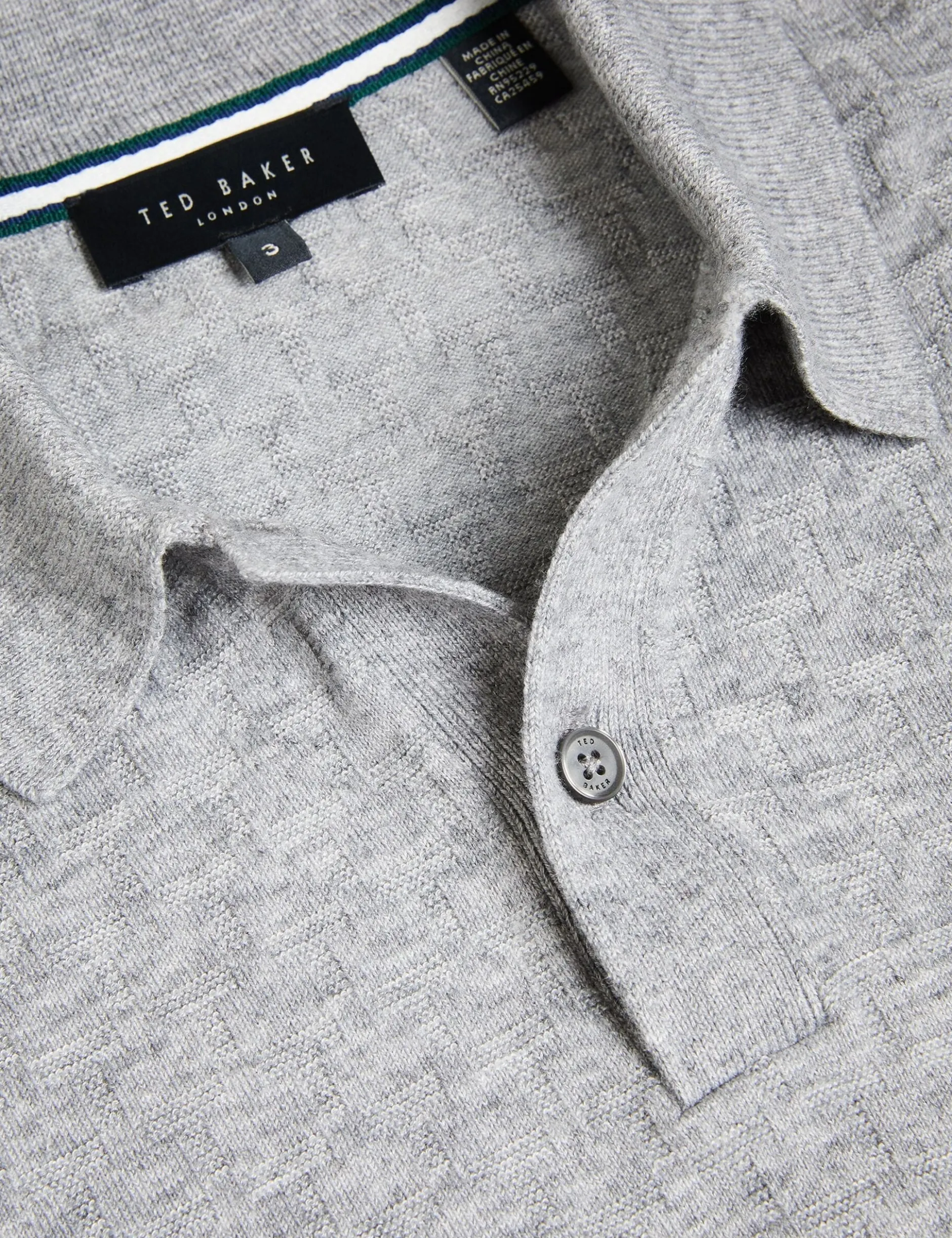 Long Sleeve T Stitch Knitted Polo