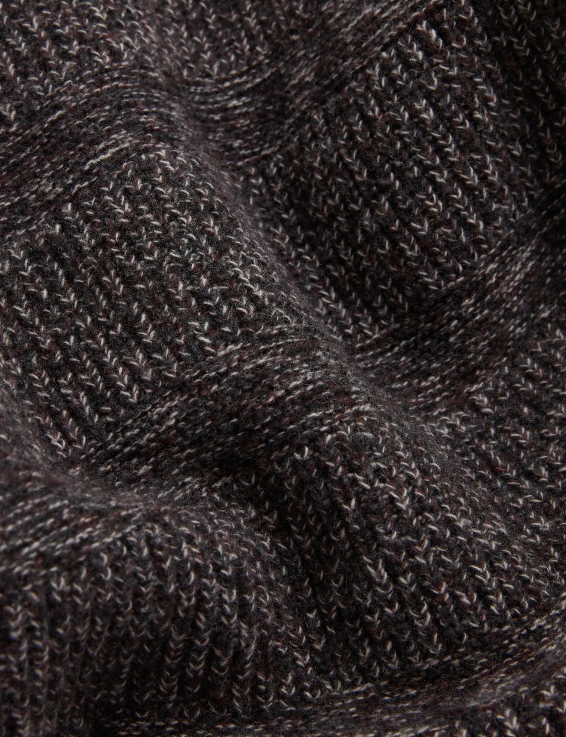 Marled Wool Knit Crew Neck Sweater