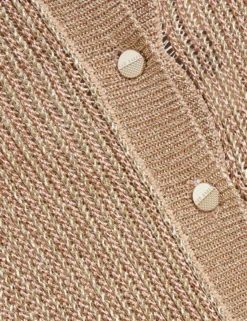 Metallic Knit Cropped Cardigan