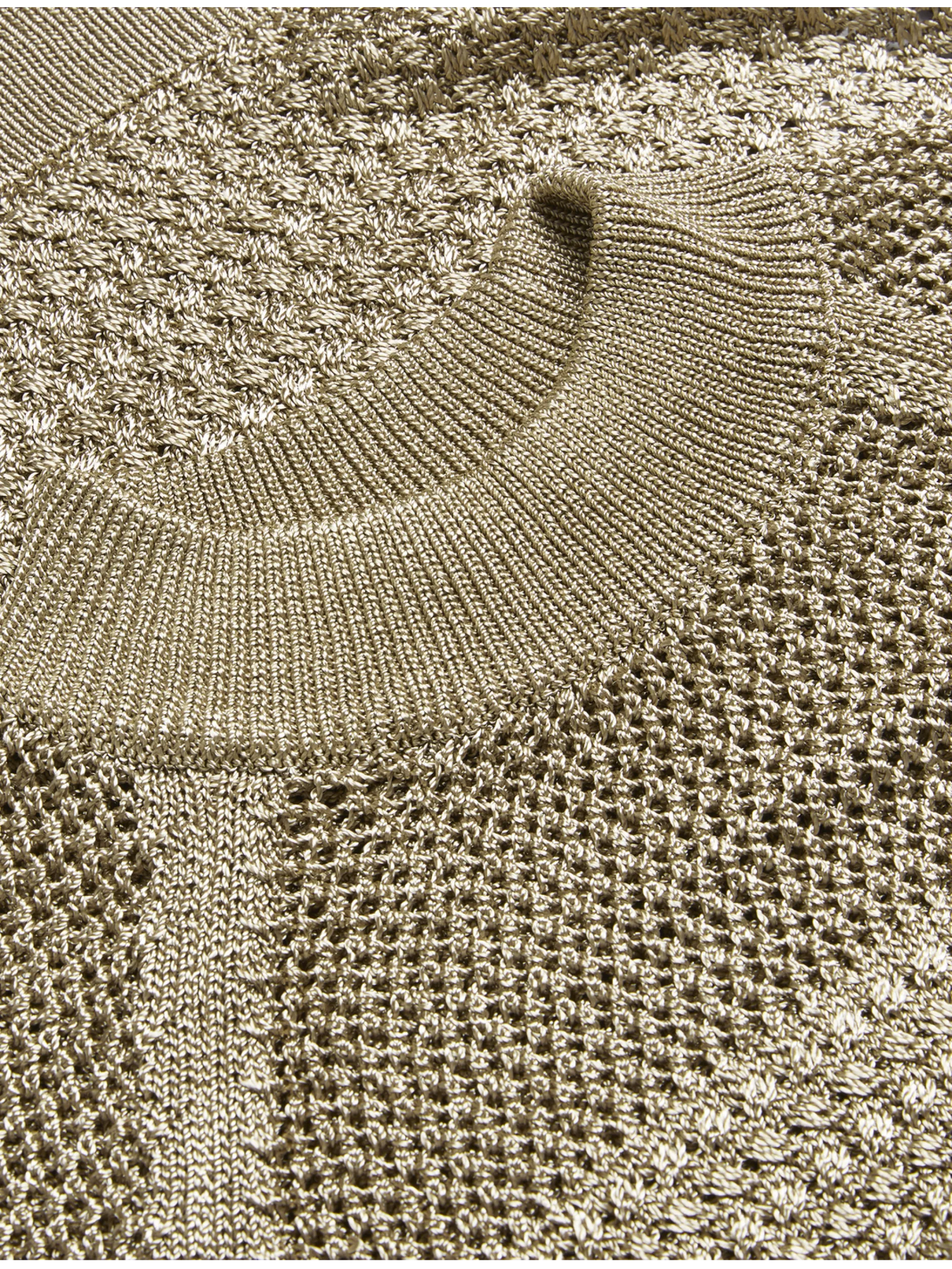 Metallic Knitted Short Sleeve Top