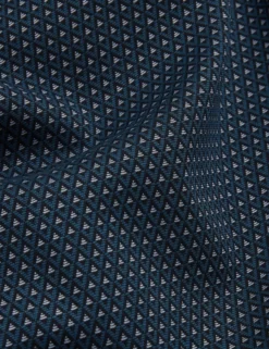 Micro Geo Jacquard Long Sleeve Polo
