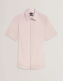 Micro Geo Print Slim Short Sleeve Shirt
