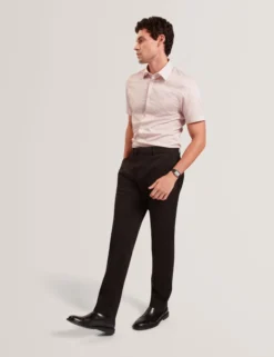 Micro Geo Print Slim Short Sleeve Shirt