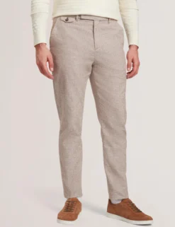 Micro Houndstooth Slim Fit Pants