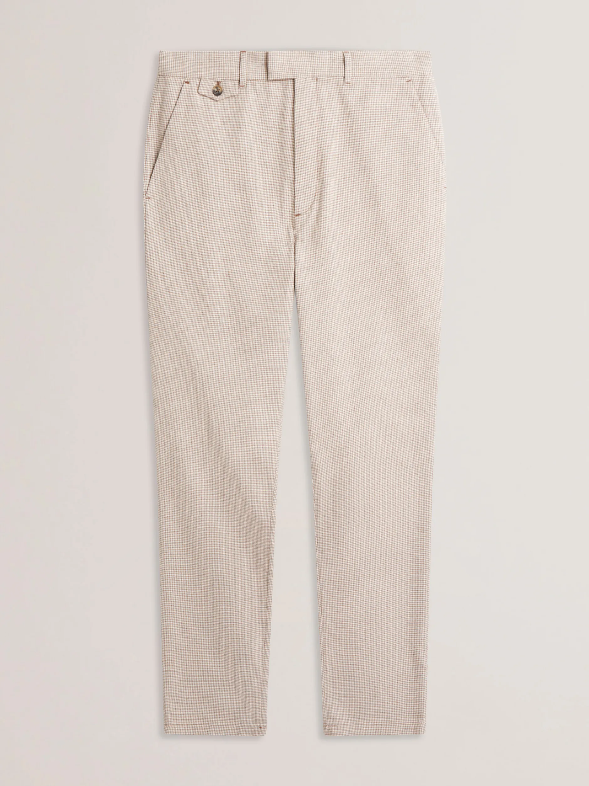 Micro Houndstooth Slim Fit Pants