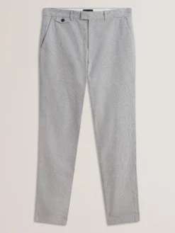 Micro Houndstooth Slim Fit Pants