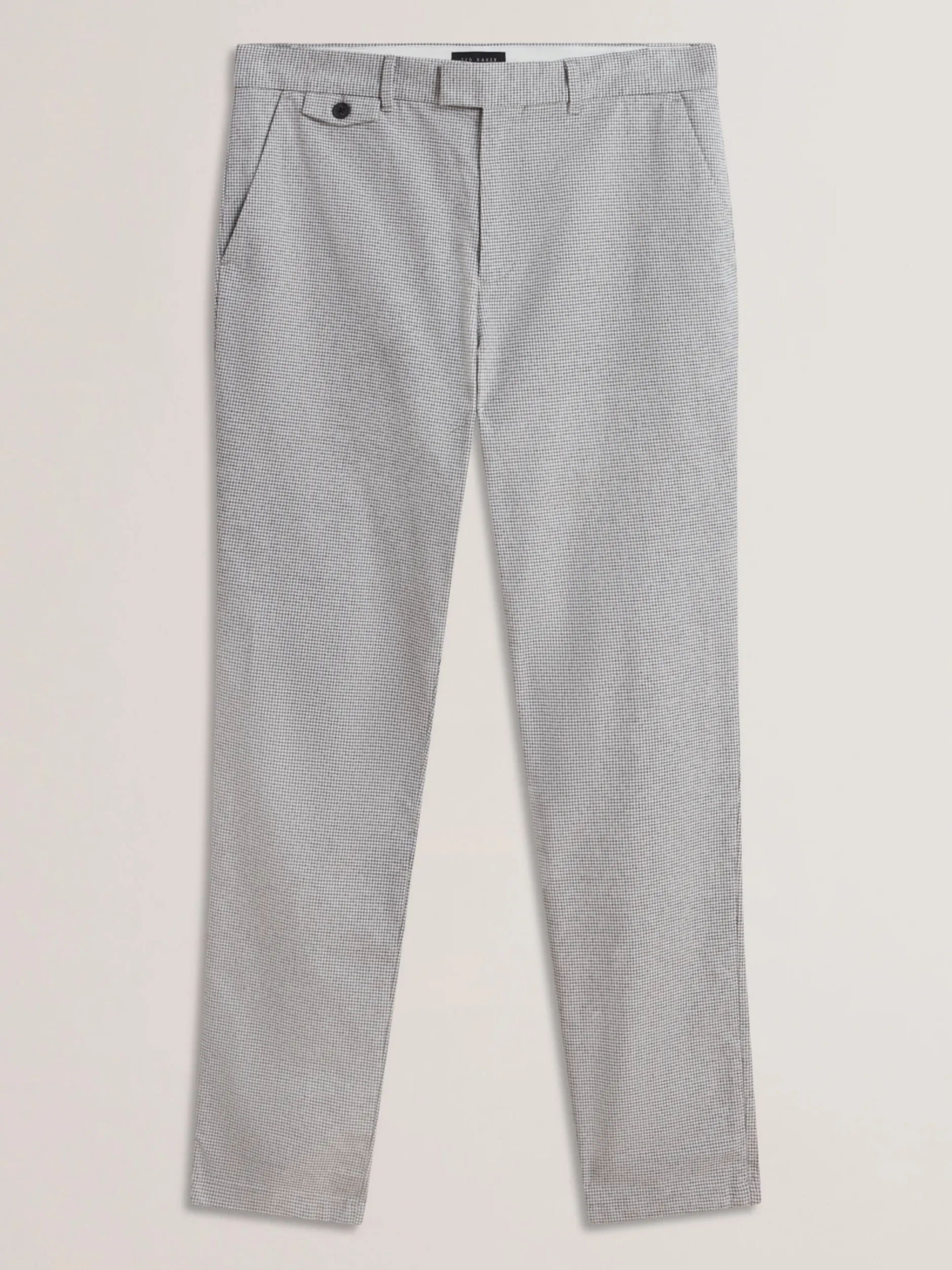 Micro Houndstooth Slim Fit Pants