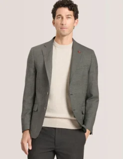 Mini Check Wool Modern Fit Suit Jacket