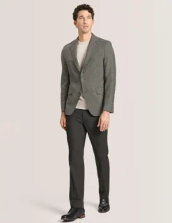 Mini Check Wool Modern Fit Suit Jacket
