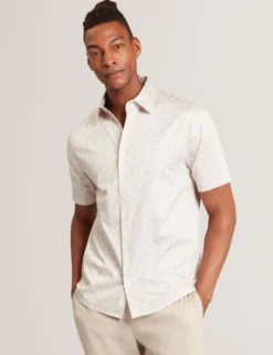 Mini Floral Cotton Short Sleeve Shirt