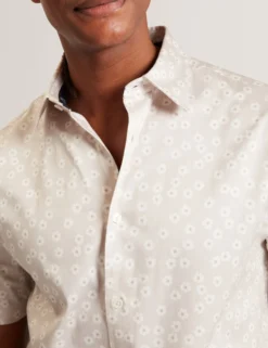 Mini Floral Cotton Short Sleeve Shirt