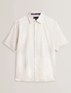 Mini Floral Cotton Short Sleeve Shirt