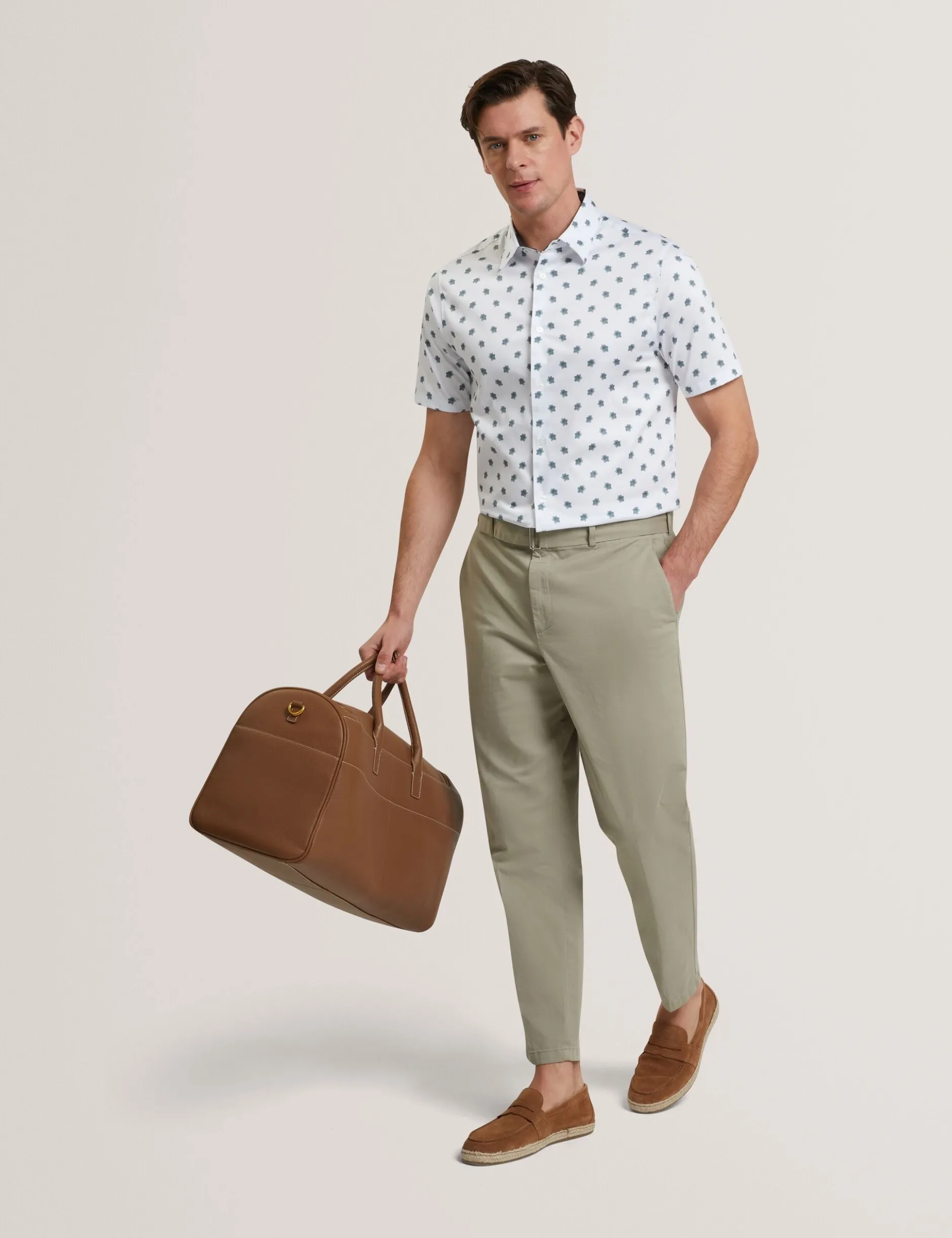 Mini Floral Print Short Sleeve Shirt