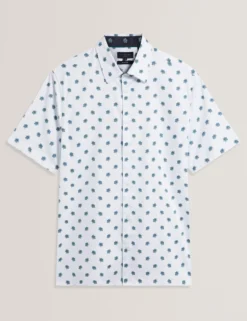 Mini Floral Print Short Sleeve Shirt