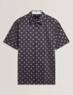 Mini Floral Print Short Sleeve Shirt