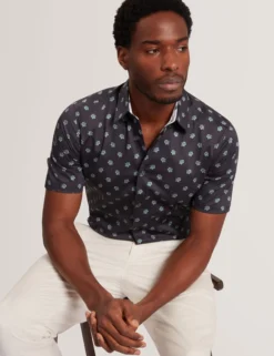 Mini Floral Print Short Sleeve Shirt