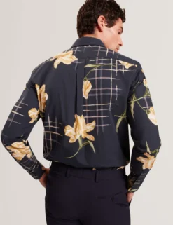 Mixed Floral Print Long Sleeve Shirt