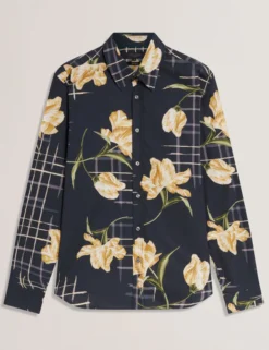 Mixed Floral Print Long Sleeve Shirt
