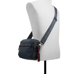 Nylon Leather Detail Crossbody Bag