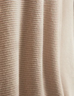 Ottoman Ribbed Knit Zip Neck Polo