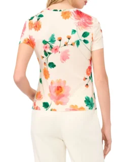 Painted Floral Slim Fit T-Shirt