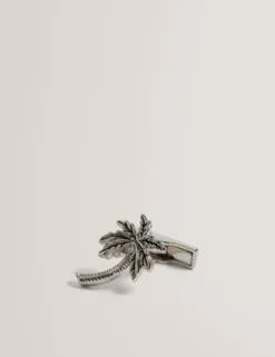 Palm Tree Cufflink Lapel Pin Set