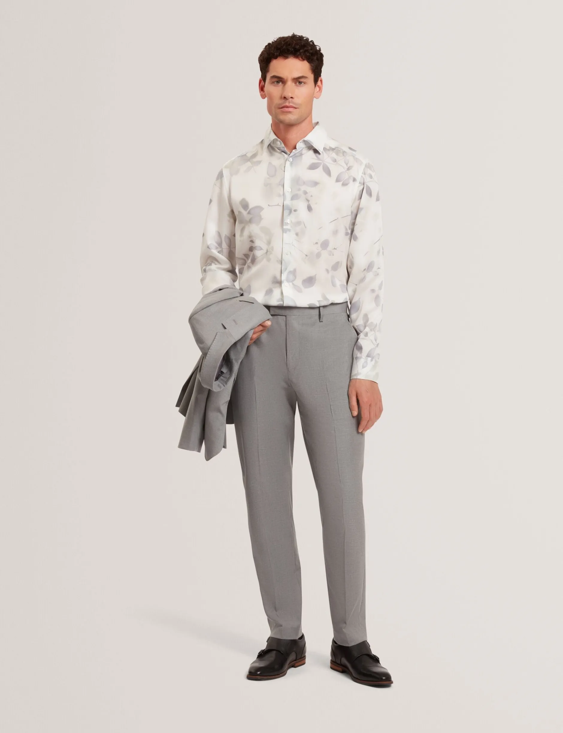 Photograhic Leaf Print Regular Fit Shirt