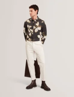 Photographic Floral Print Long Sleeve Shirt
