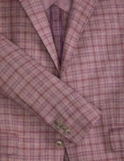 Plaid Silk Blend Woven Blazer