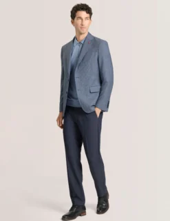 Plaid Woven Texture Tailored Blazer