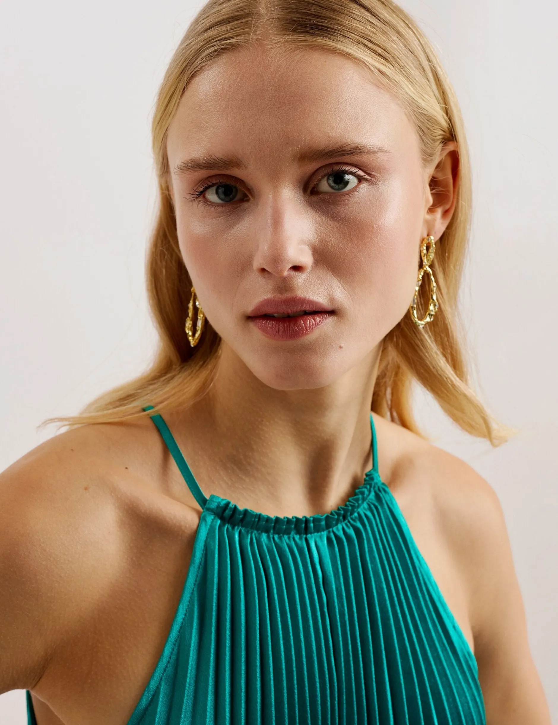 Pleated Midi Dress