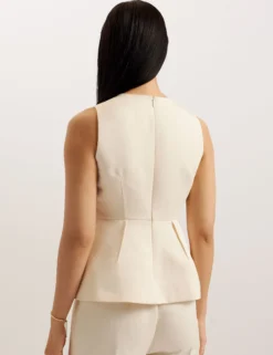 Pleated Peplum Top