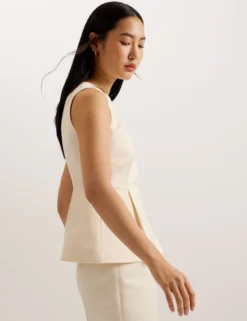 Pleated Peplum Top