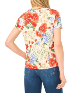 Poppy Print Slim Fit T-Shirt