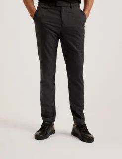 Puppytooth Check Slim Fit Pants