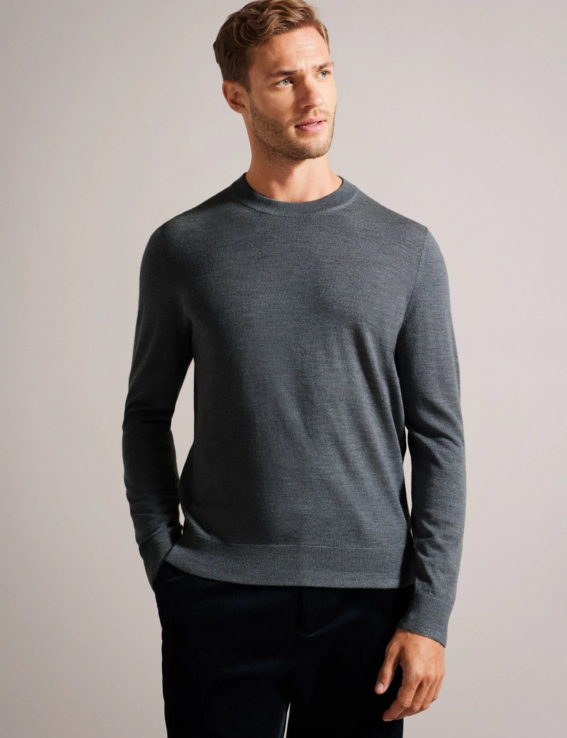 Pure Wool Crew Neck Jumper