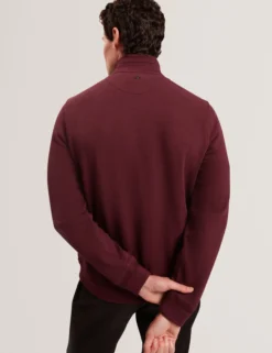 Quilted Front Zip-Through Knit Jacket