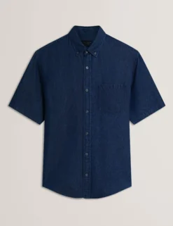 Regular Fit Chambray Short Sleeve Shirt