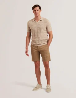 Regular Fit Cotton Blend Chino Shorts
