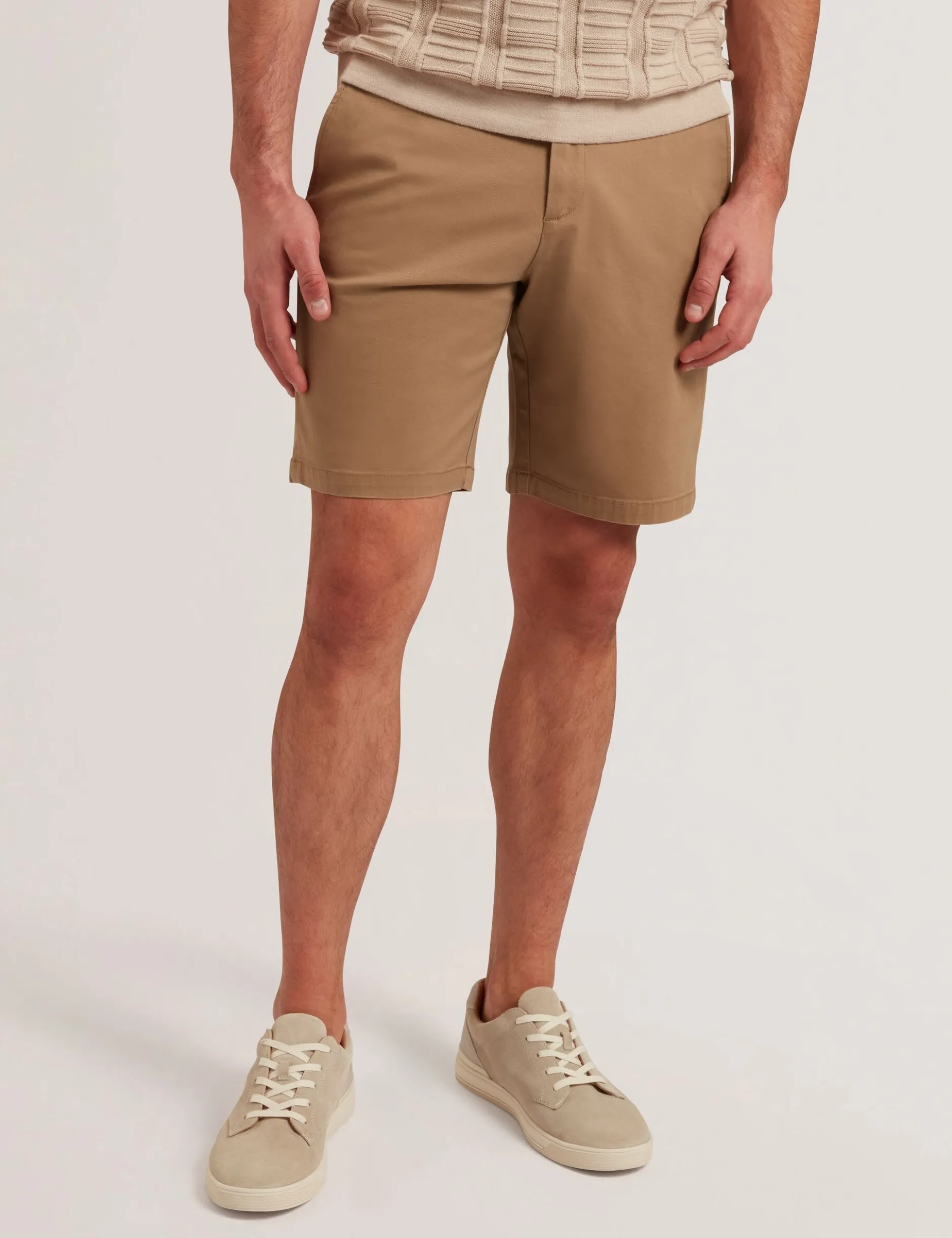 Regular Fit Cotton Blend Chino Shorts
