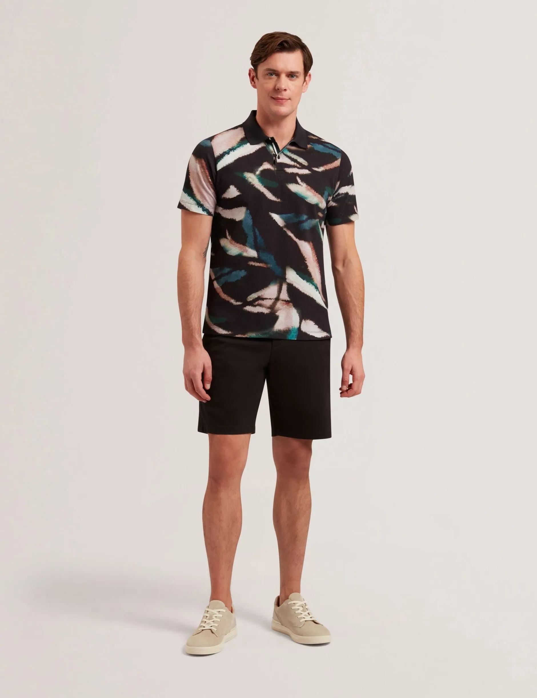 Regular Fit Cotton Blend Chino Shorts