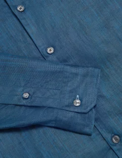 Regular Fit Cotton Linen Long Sleeve Shirt