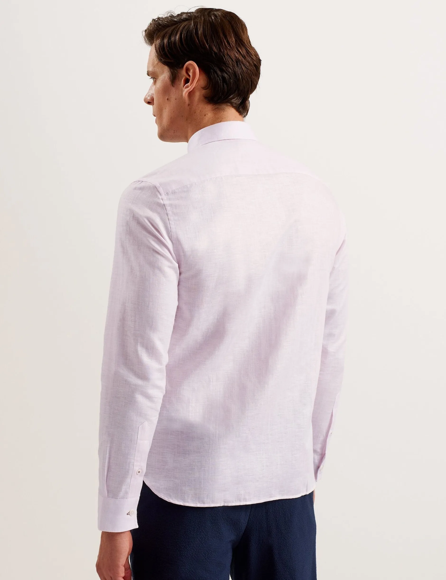Regular Fit Cotton Linen Long Sleeve Shirt